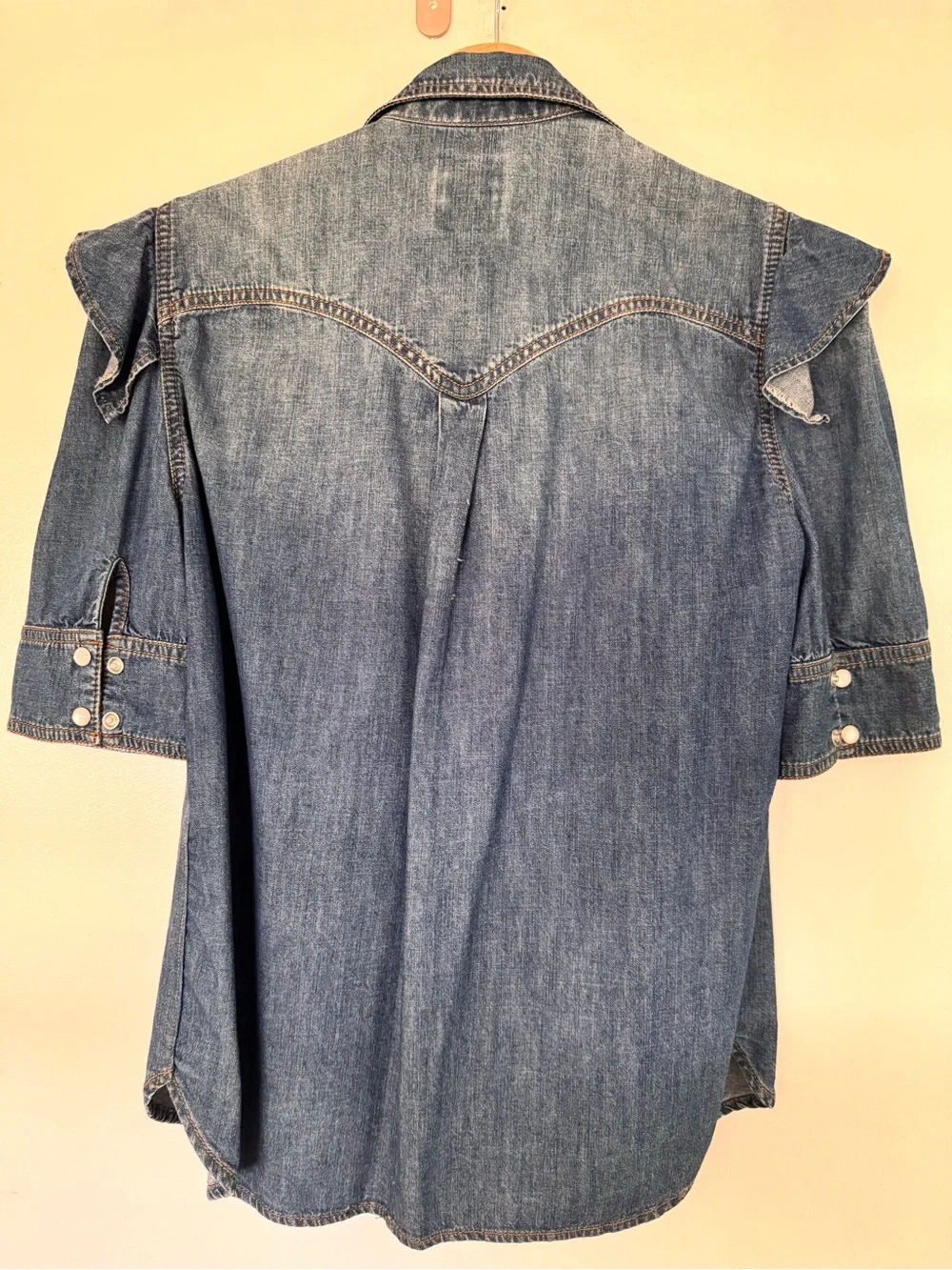Zadig & Voltaire Toky Ruffle Denim Shirt - Picture 8 of 11